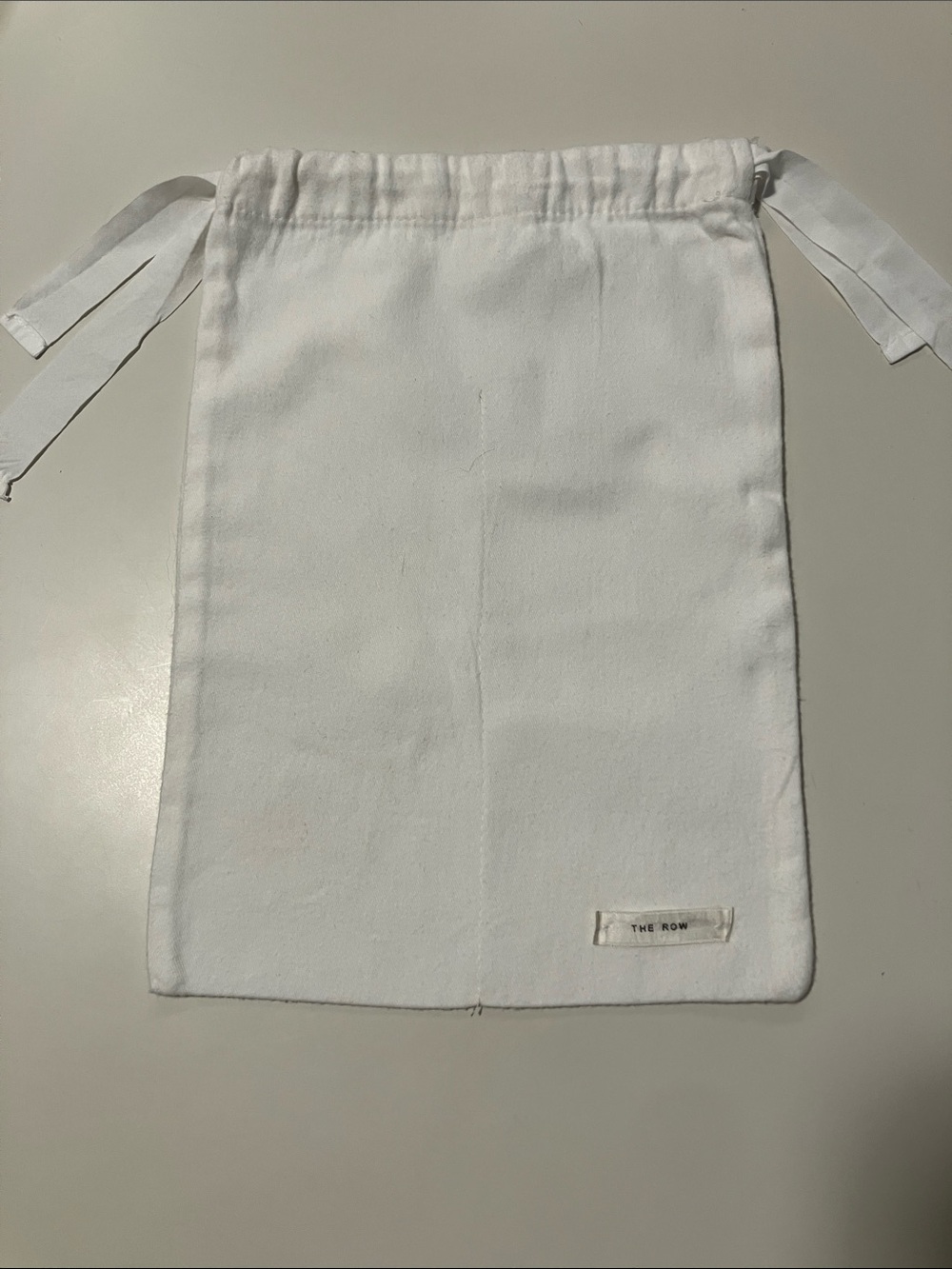 The Row White Drawstring Pouch